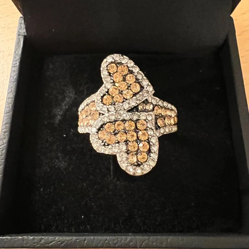 DOUBLE HEART RING (067) - Picture 2 of 2